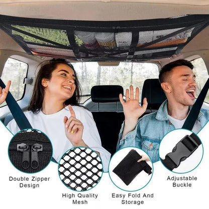 Universal Car Ceiling Storage Net Bag Car Roof Cargo Net Mesh Campervan Storage Ausie Sales