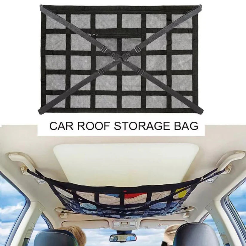 Universal Car Ceiling Storage Net Bag Car Roof Cargo Net Mesh Campervan Storage Ausie Sales