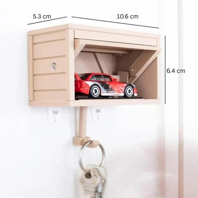 Wall Car Garage Key Holder with Opening Door 3D Printed Key Holder Ausie Sales