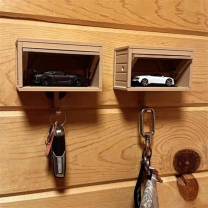 Wall Car Garage Key Holder with Opening Door 3D Printed Key Holder Ausie Sales
