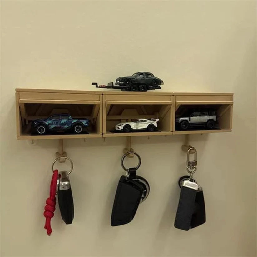Wall Car Garage Key Holder with Opening Door 3D Printed Key Holder Ausie Sales