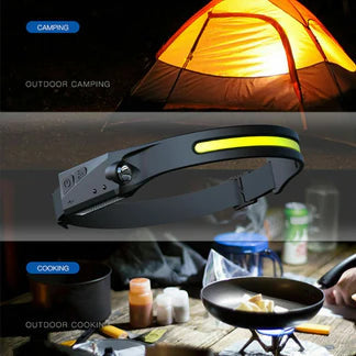Waterproof COB LED Head Torch Motion Sensor Headlight USB Rechargeable Headlamp Ausie Sales