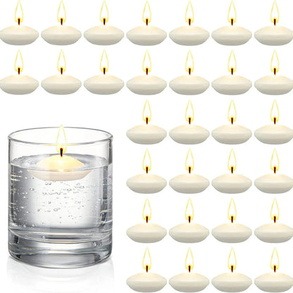 White Unscented Floating Candles Room Table Centrepiece Pool Bath 3HRS BULK Ausie Sales