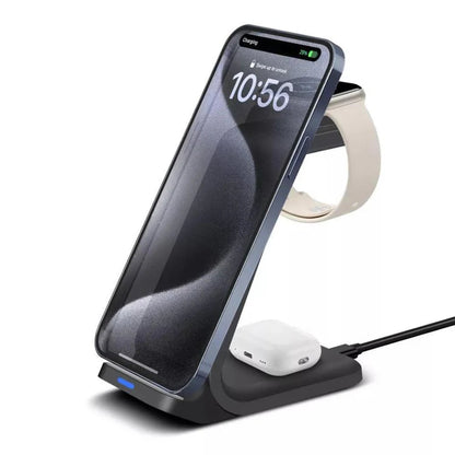Wireless Charger Dock Charging Station 3 in 1 For Apple Watch iPhone SE-15 AirPods Ausie Sales