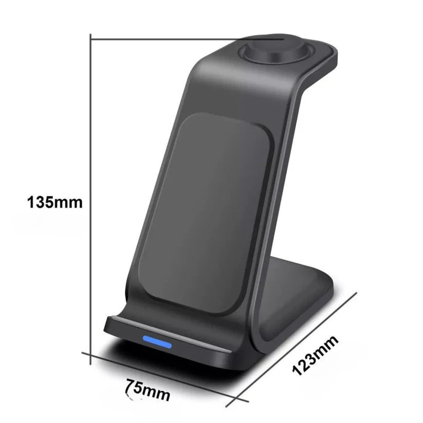 Wireless Charger Dock Charging Station 3 in 1 For Apple Watch iPhone SE-15 AirPods Ausie Sales