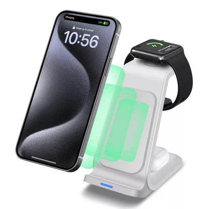 Wireless Charger Dock Charging Station 3 in 1 For Apple Watch iPhone SE-15 AirPods Ausie Sales