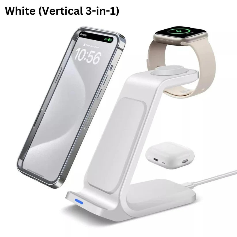 Wireless Charger Dock Charging Station 3 in 1 For Apple Watch iPhone SE-15 AirPods Ausie Sales