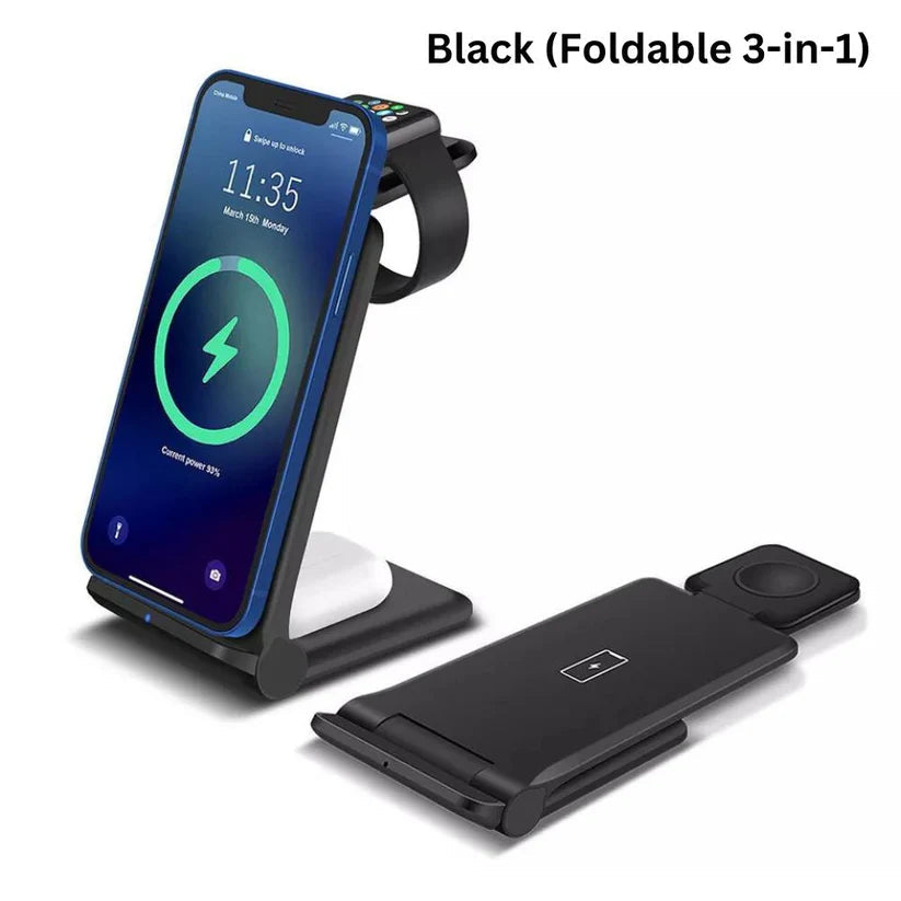 Wireless Charger Dock Charging Station 3 in 1 For Apple Watch iPhone SE-15 AirPods Ausie Sales