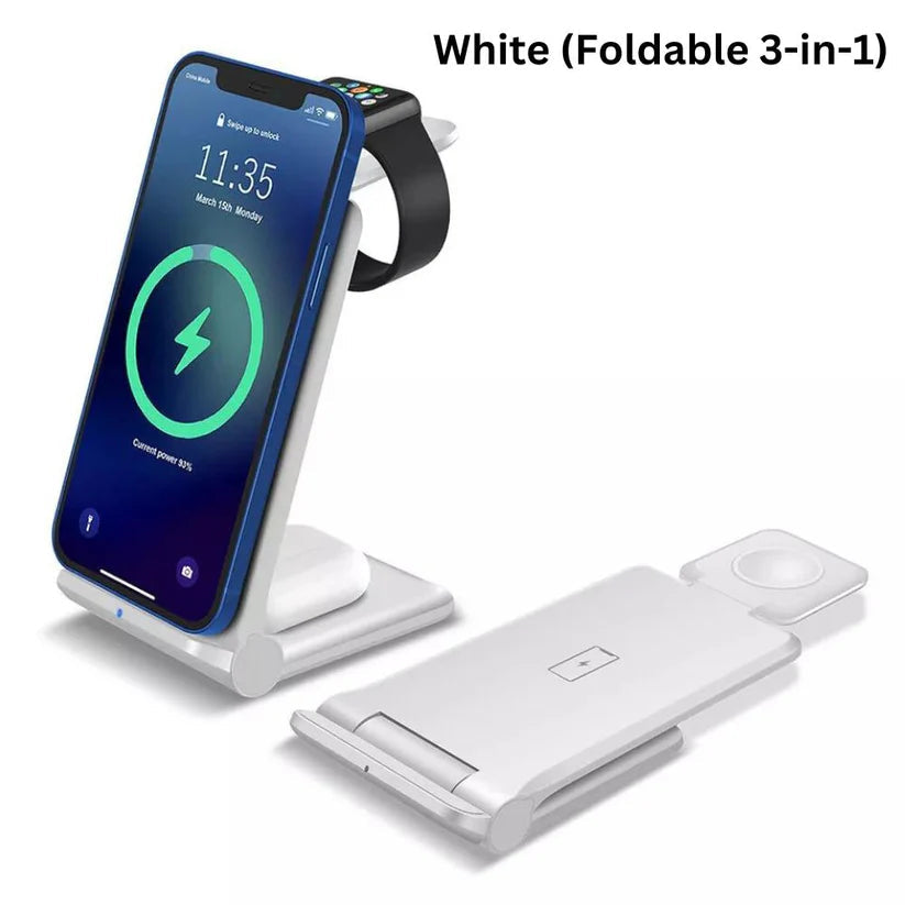 Wireless Charger Dock Charging Station 3 in 1 For Apple Watch iPhone SE-15 AirPods Ausie Sales