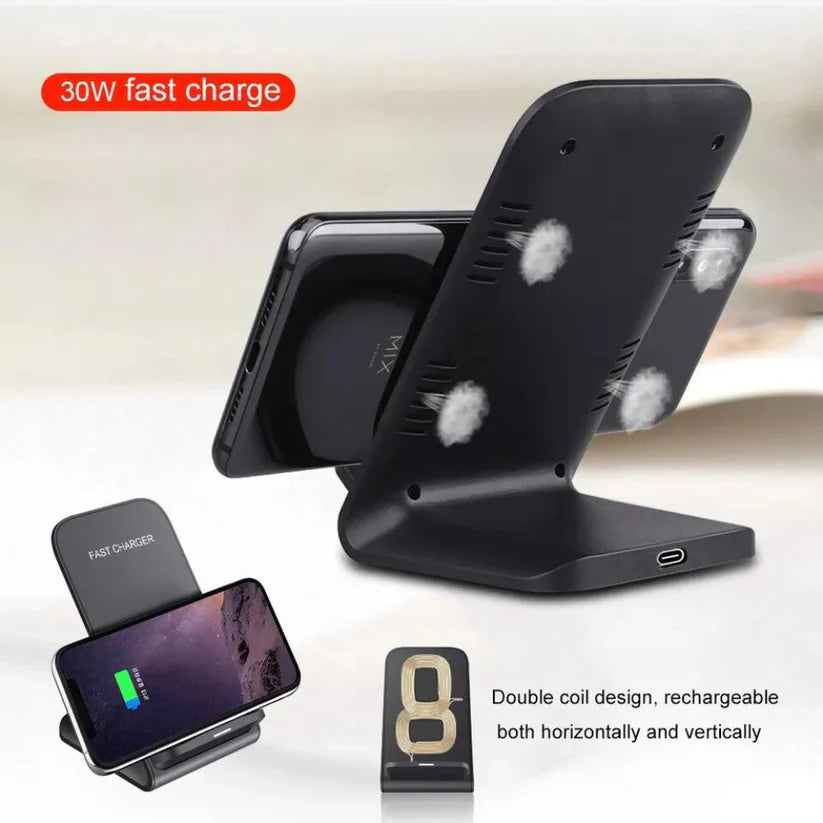 Wireless Charger Dock Charging Station 3 in 1 For Apple Watch iPhone SE-15 AirPods Ausie Sales