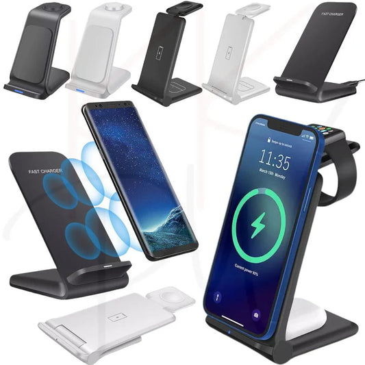 Wireless Charger Dock Charging Station 3 in 1 For Apple Watch iPhone SE-15 AirPods Ausie Sales