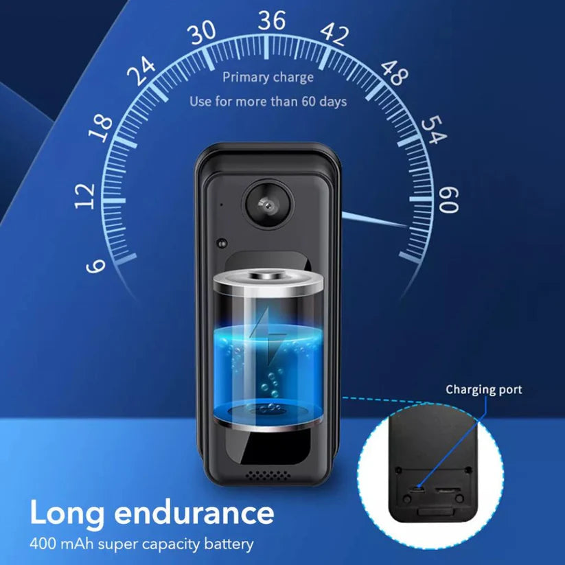 Wireless Doorbell Smart Intercom Security Camera Phone Video Door Bell Ring WiFi Ausie Sales