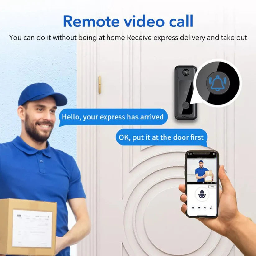Wireless Doorbell Smart Intercom Security Camera Phone Video Door Bell Ring WiFi Ausie Sales