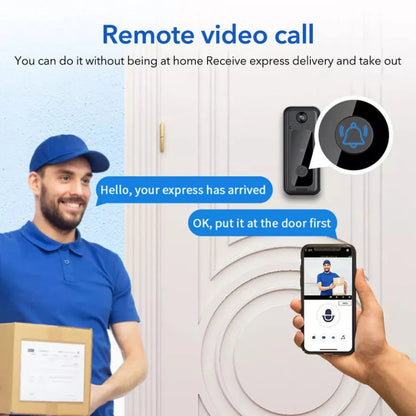 Wireless Doorbell Smart Intercom Security Camera Phone Video Door Bell Ring WiFi Ausie Sales