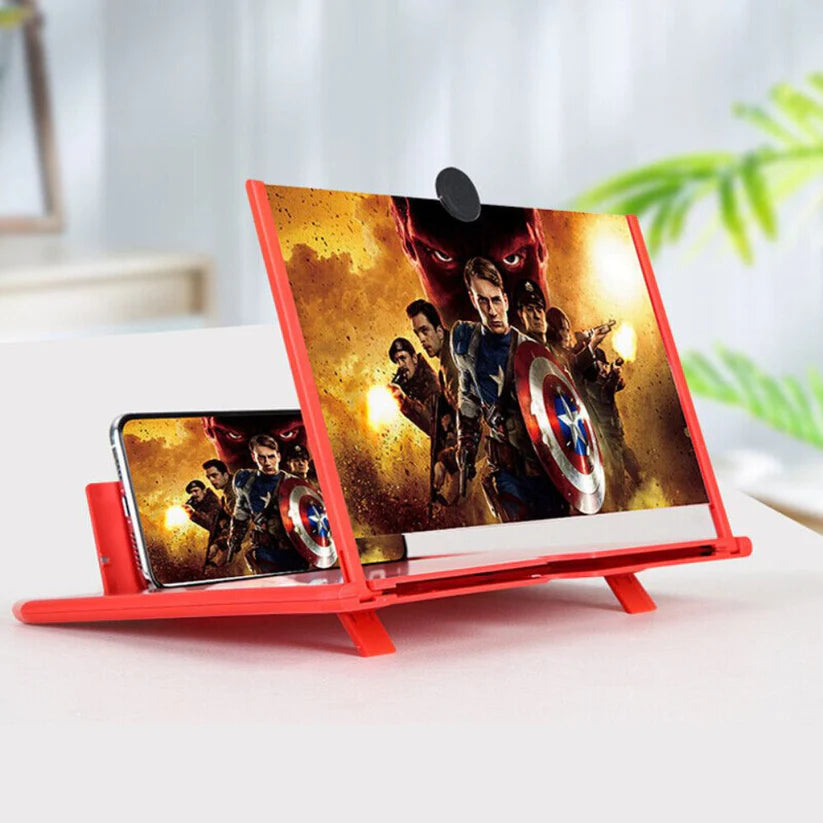 12" Folding Screen Magnifier Amplifier Stand 3D Adjustable Mobile Phone HD Video Ausie Sales