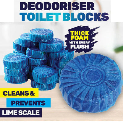 30PK Toilet Deodoriser Cleans Freshens Blocks Foaming Protect Ausie Sales