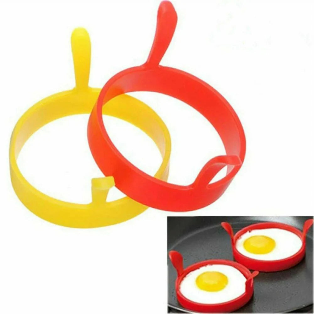 4/8pcs Silicone Egg Rings Kitchen Baking Tools Non Stick Pancake Handles Ausie Sales