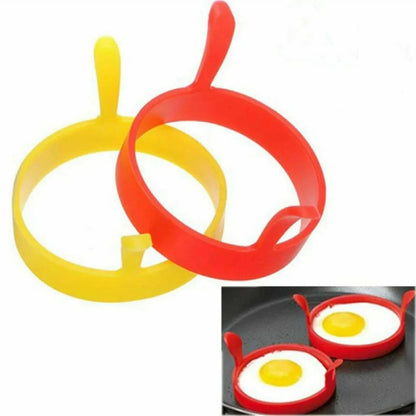 4/8pcs Silicone Egg Rings Kitchen Baking Tools Non Stick Pancake Handles Ausie Sales