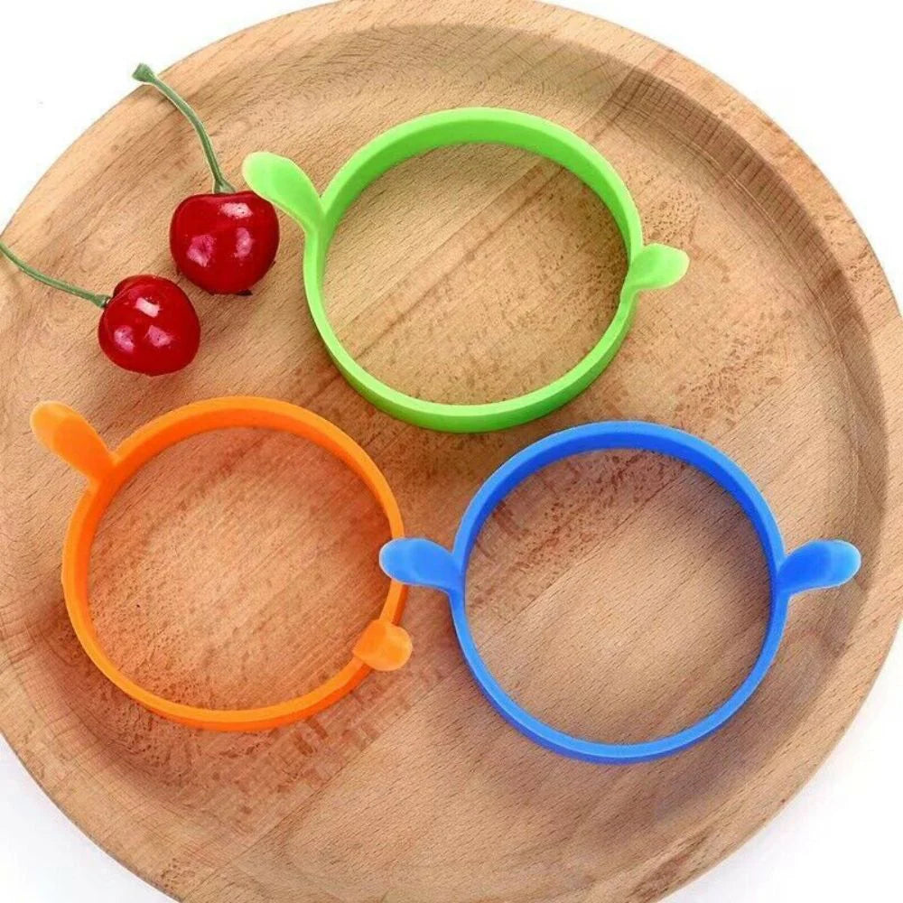 4/8pcs Silicone Egg Rings Kitchen Baking Tools Non Stick Pancake Handles Ausie Sales