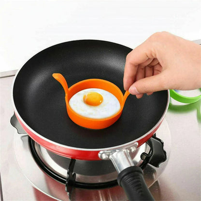4/8pcs Silicone Egg Rings Kitchen Baking Tools Non Stick Pancake Handles Ausie Sales