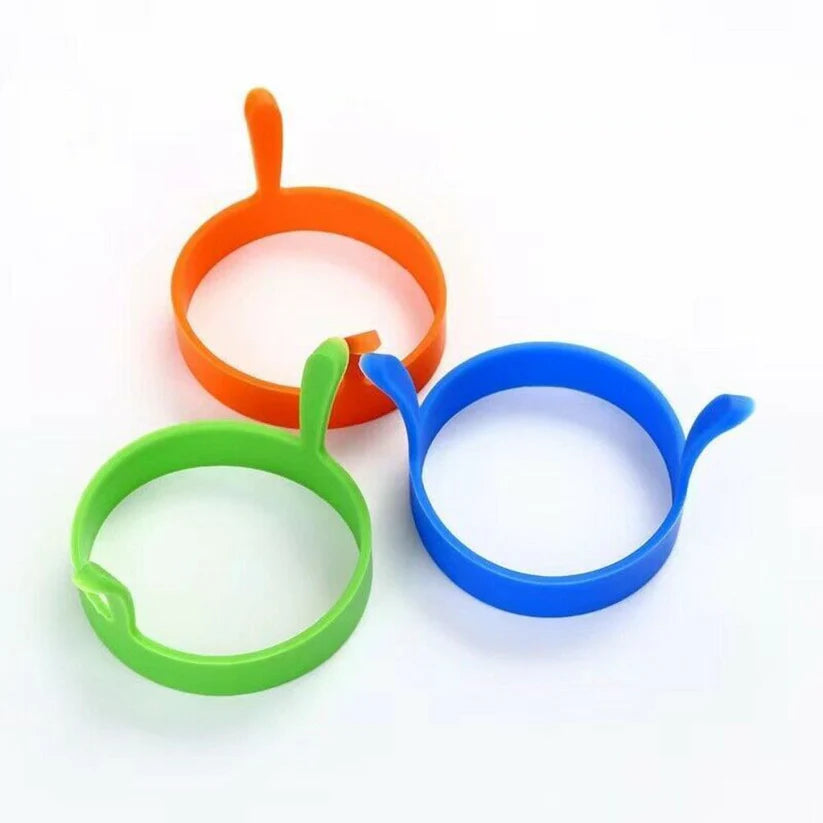 4/8pcs Silicone Egg Rings Kitchen Baking Tools Non Stick Pancake Handles Ausie Sales
