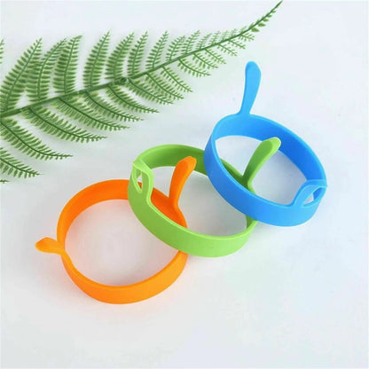 4/8pcs Silicone Egg Rings Kitchen Baking Tools Non Stick Pancake Handles Ausie Sales