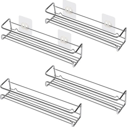 4PCS SET Kitchen Spice Rack Storage Organiser Shelves Wall Mount Kitchen Door Jar Ausie Sales