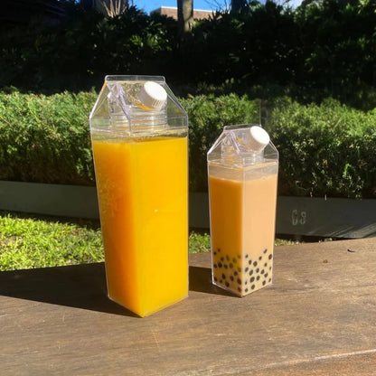500ml/1000ml Acrylic Water Bottle Plastic Milk Carton Tumbler Ausie Sales