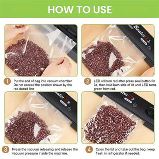 AU Plug Automatic Vacuum Sealer Food Packing Machine Vacuum Food Bags Ausie Sales