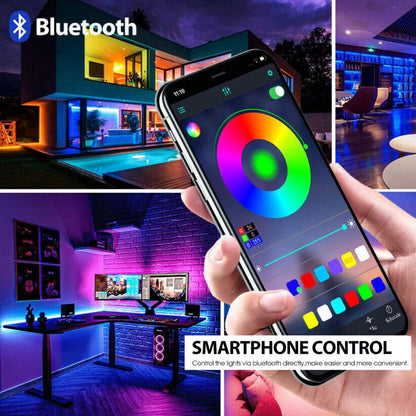Bluetooth USB RGB LED Strip Lights 5V IP65 Waterproof 5050 5M 300 LEDs Ausie Sales