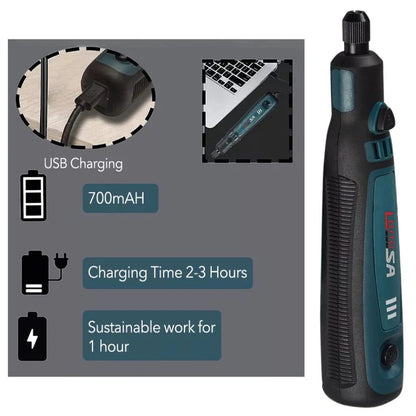 Cordless Electric Grinding Pen Kits Rotary Drill Grinder USB Engraving Tools Ausie Sales