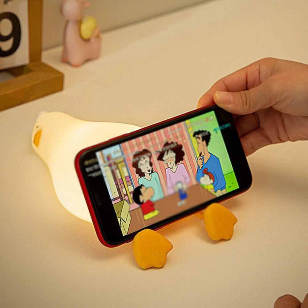 Night Light Lying Flat Duck Silicone Pat Lamp Cartoon Cute Children Lights Ausie Sales