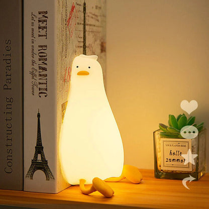 Night Light Lying Flat Duck Silicone Pat Lamp Cartoon Cute Children Lights Ausie Sales