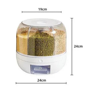 Small container with green and brown grains, labeled '19cm' on a white background

