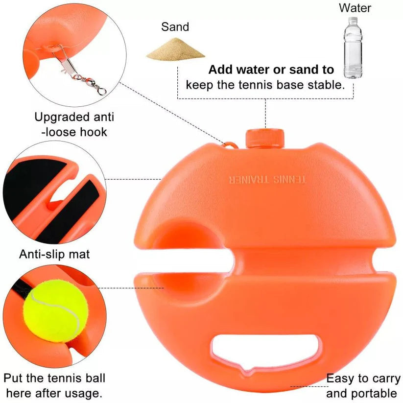 Single Solo Tennis Trainer Practice Rebound Balls w/ 3 String Balls Set Training Ausie Sales