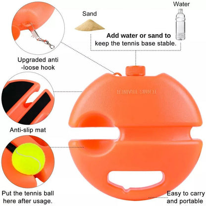 Single Solo Tennis Trainer Practice Rebound Balls w/ 3 String Balls Set Training Ausie Sales