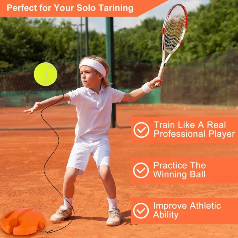Single Solo Tennis Trainer Practice Rebound Balls w/ 3 String Balls Set Training Ausie Sales