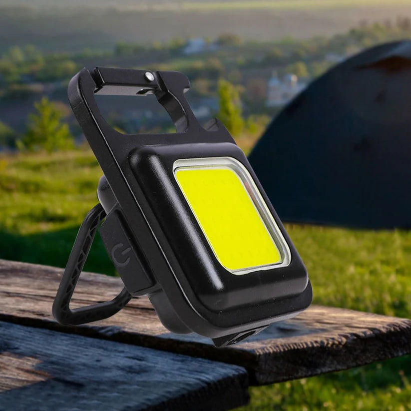USB Rechargeable Mini Pocket COB LED Work Light Keychain Flashlight Torch Lamp Ausie Sales