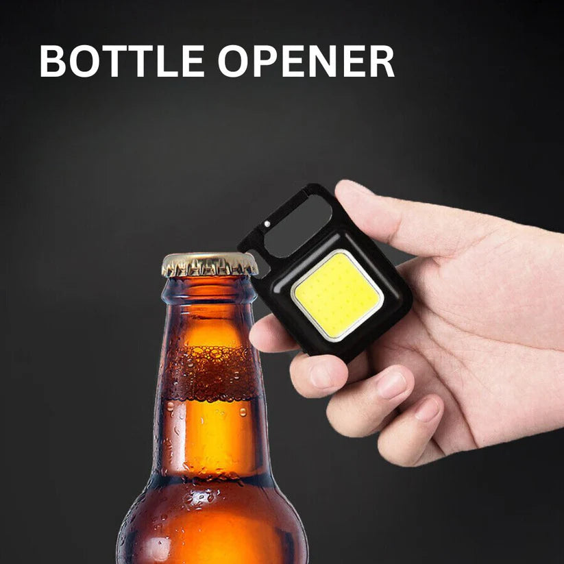 USB Rechargeable Mini Pocket COB LED Work Light Keychain Flashlight Torch Lamp Ausie Sales