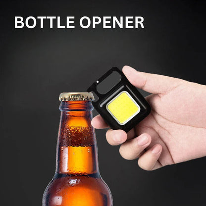 USB Rechargeable Mini Pocket COB LED Work Light Keychain Flashlight Torch Lamp Ausie Sales