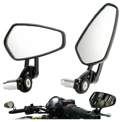 Universal Motorcycle Rear Side View Mirrors Bike Bar End Cafe Racer Black 7/8" Ausie Sales