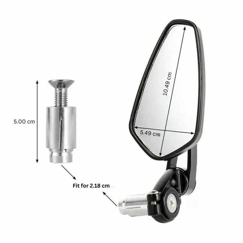 Universal Motorcycle Rear Side View Mirrors Bike Bar End Cafe Racer Black 7/8" Ausie Sales