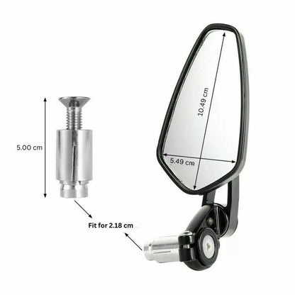 Universal Motorcycle Rear Side View Mirrors Bike Bar End Cafe Racer Black 7/8" Ausie Sales