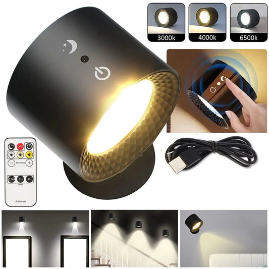 LED Wall Rechargeable Battery Reading Lights Wall Light Sconce Lamp Wall Mounted Ausie Sales