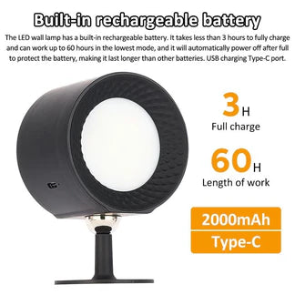 LED Wall Rechargeable Battery Reading Lights Wall Light Sconce Lamp Wall Mounted Ausie Sales