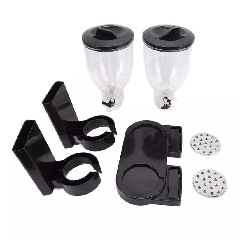 Large Double Cereal Dispenser Kitchen Container Tank Dry Food Snack Canister