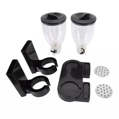 Large Double Cereal Dispenser Kitchen Container Tank Dry Food Snack Canister