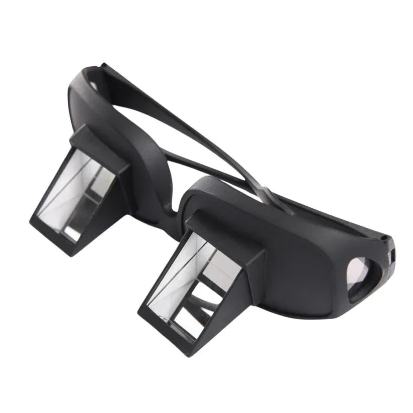 Black virtual reality headset on a white background

