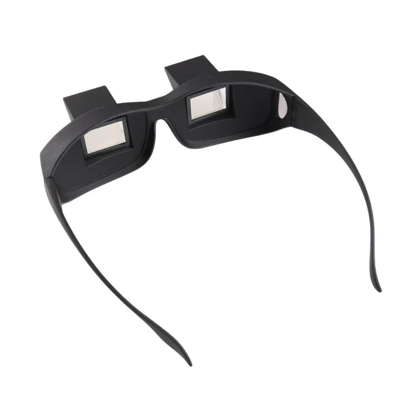 Black 3D glasses on a white background

