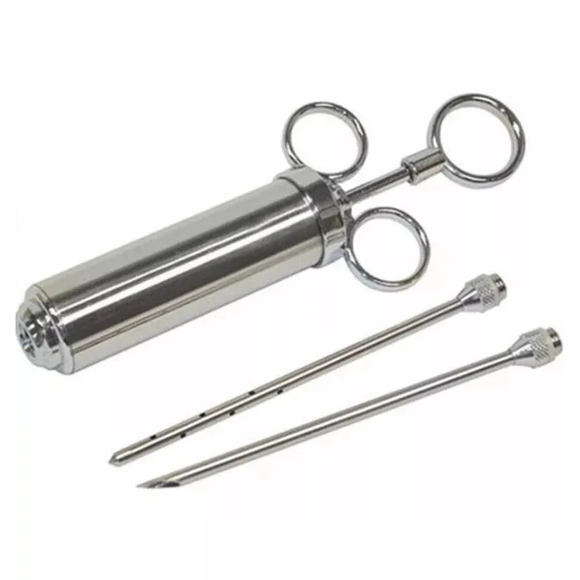 Meat Seasoning Injector Syringe BBQ Tool Kit Marinade Turkey Basting Flavor Food